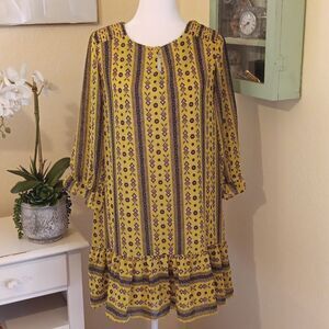 Love Kuza Yellow Bohemian  Dress